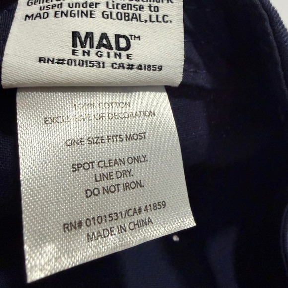 Official GM Navy Chevrolet Racing Patch Rope Snap Back Baseball Cap OSFM - Picture 6 of 6